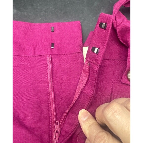 Banana Republic Women’s PINK Lined Linen Short Belted Waist Skirt Size 2 NWT - Picture 5 of 8